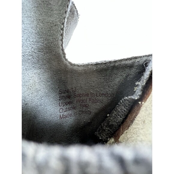 Joyfolie Girls Size 13 Bow Booties In London Fog, Gray Plaid! - Picture 5 of 9